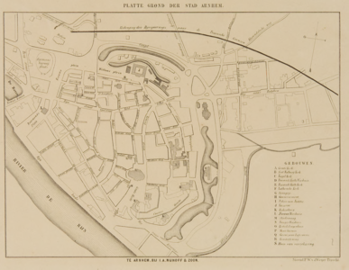 12 Platte grond der stad Arnhem, 1868]
