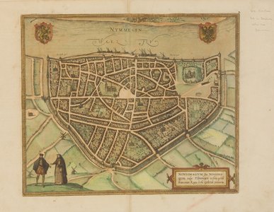 33-0001 Noviomagium sive Noviomagum vulgo Nijmegen inclyta quo[n]da[m] Francorum Regia Urbs Gelriae primaria, [1588]