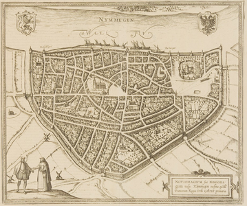 33-0002 Noviomagium sive Noviomagum vulgo Nijmegen inclyta quo[n]da[m] Francorum Regia Urbs Gelriae primaria, [1588]