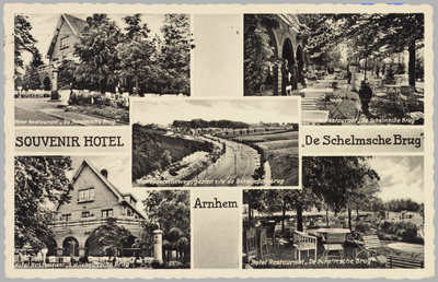 2459 Souvenir Hotel De Schelmsche Brug Arnhem., ca. 1935