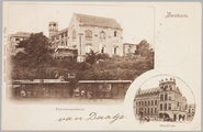 282 Arnhem, Diaconessenhuis + Stadhuis (onder), ca. 1905