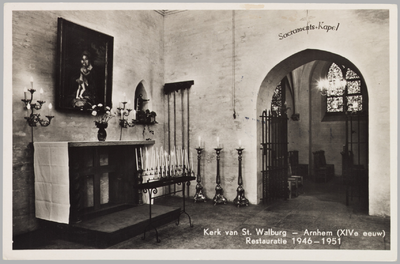 4868 Kerk van St. Walburg - Arnhem (XIVe eeuw) Restauratie 1946 - 1951 Sacraments Kapel, 1946-1951
