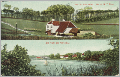 5575 Omstr. Arnhem. Huis in 't Dal De Rijn bij Arnhem, 1908-10-18