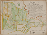 7667 Kaart van Zijpendaal geleegen in den Scheependom der Stadt Arnhem. Met de Huijsingen, Hooven, Moolen, Bouw en ...
