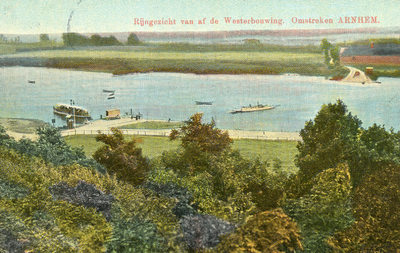 3962 Rijngezicht vanaf de Westerbouwing. Omstreken Arnhem, 08-07-1914