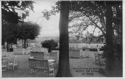 1698-0002 De Steeg, Hotel De Engel, Uitzicht van uit den tuin , 1920-1940