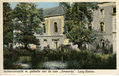 3733 Laag- Soeren, Achteraanzicht m. gedeelte van de tuin Amsterda , 1953-05-06