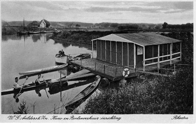 4100 Rheden, W.G. Aalders & Zn., Kano en Bootenverhuur-inrichting, 1930-1940