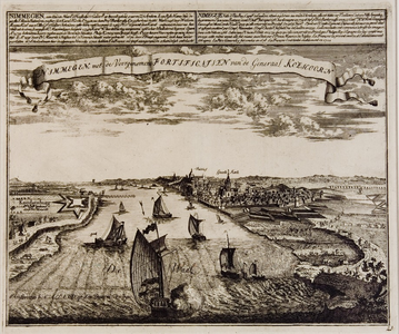 1843 NIMMEGEN, met de voorgenomen Fortificatiën van de Generaal Coehoorn, ca. 1700-1709