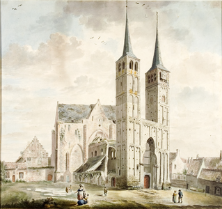 209 De ruïne van de Janskerk te Arnhem, 1796-1845