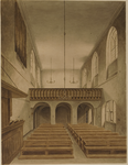 211 Het inwendige der vroegere Gasthuiskerk, ca. 1880