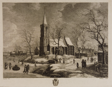 2806 Stadsgezicht in de winter, 1600-1700