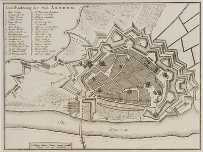 4044 Grondteekening der stad Arnhem, 1739