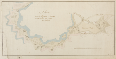 79 Plan der te slegtene Buitenwerken van de Stad Arnhem, 1819