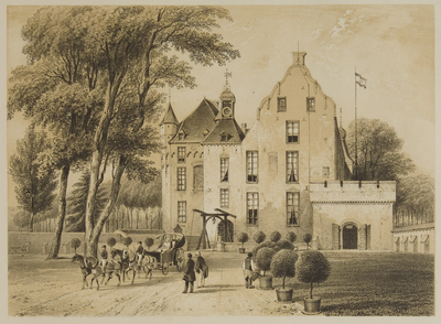 42 Doorwerth. Gezicht op het kasteel, 1838-1848