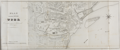 1505-III-168rood Plan van de stad Tiel : overenkomstig de kadastrale opmetingen, 1836