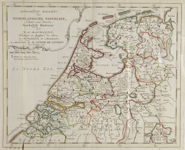 1505-IX-13 Algemene kaart van de Nederlandsche Republiek, met privilegie 1768