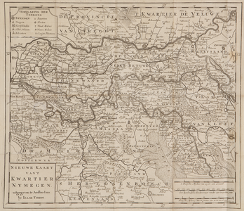  Nieuwe kaart van 't kwartier Nijmegen, 1741