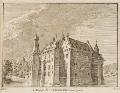 2 't Kasteel DOORNWEERD van agteren, 1745