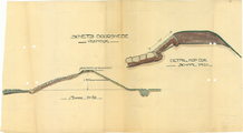 610-0001 Schetsmatige dwarsprofieltekeningen voor de geplande verbetering van de Veendijk onder Bunschoten na de ...