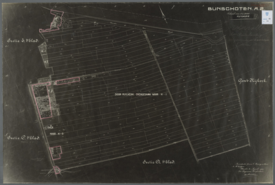 55 Negatieve fotokopie van het kadastraal plan gemeente Bunschoten sectie A 2 van 1929, weergevende het gebied ten ...
