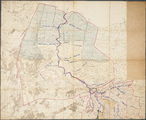406 Grijze topografische kaart waarop zijn ingetekend de watergangen die afwateren op de Eem onder Amersfoort, Leusden ...