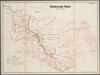 10188 Hoogtelijnenkaart van de Gelderse Vallei, 1917