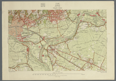 11120 Chromo-topografische kaart van Nederland, Verkend in 1927. Hoogtemeting verricht in 1928, ongewijzigde herdruk ...