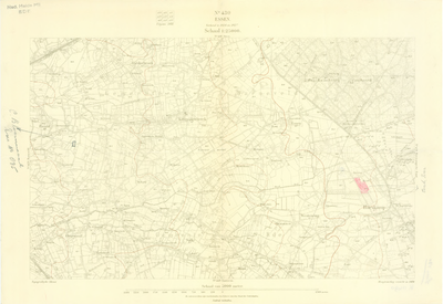 11490 Grijze topografische kaart van het gebied ten oosten van Barneveld, met hoogtelijnen, Verkend 1926/1927. ...