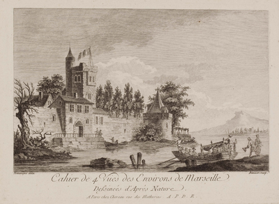 3194 Cahier de 4 Vues des Environs de Marseille: dessineés d'apres nature, ca. 1750-1792