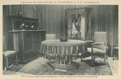 1393-0020 Kamer ontworpen en uitgevoerd door de meubelfabriek L.O.V. te Oosterbeek, 1913-1935