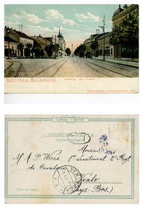 145-0005 Prentbriefkaart ingekomen bij Anthonie P. Wirix en Justine C. van Mansvelt, 1905-1929