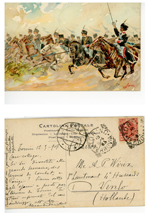 145-0006 Prentbriefkaart ingekomen bij Anthonie P. Wirix en Justine C. van Mansvelt, 1905-1929