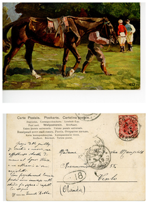 145-0009 Prentbriefkaart ingekomen bij Anthonie P. Wirix en Justine C. van Mansvelt, 1905-1929
