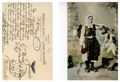 145-0010 Prentbriefkaart ingekomen bij Anthonie P. Wirix en Justine C. van Mansvelt, 1905-1929