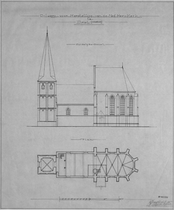 349-0016 Driel, ontwerp kerkgebouw, 10 juli 1915