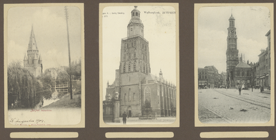 39-0004 Drie prentbriefkaarten van verschillende panden in Zutphen, 1900-1910