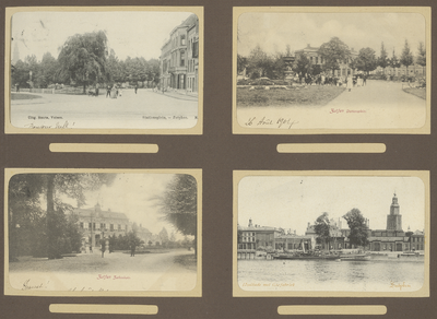 39-0007 Vier prentbriefkaarten van locaties in Zutphen, 1900-1910