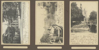 39-0018 Drie prentbriefkaarten van verschillende locaties in Zwolle, 1900-1910