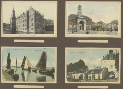 39-0027 Vier prentbriefkaarten van verschillende locaties in Doorwerth en Harderwijk, 1900-1910