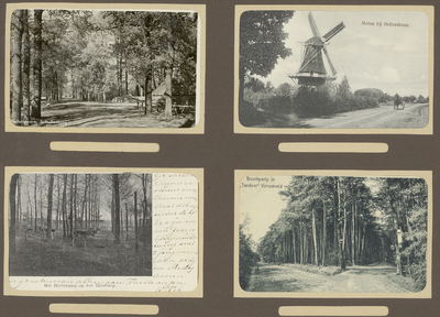 39-0031 Vier prentbriefkaarten met verschillende locaties in Hellendoorn en Varsseveld, 1900-1910