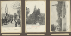 39-0042 Drie prentbriefkaarten met verschillende locaties in Hilversum, 1900-1910