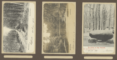 39-0044 Drie prentbriefkaarten van verschillende locaties te Hilversum en Lage Vuursche, 1900-1910