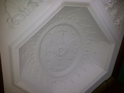 1768 detail van gedecoreerd plafond barokstijl kasteel Ruurlo, 19-01-2012