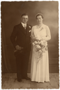 40 Het bruidspaar de Wilde-Jacobs, 11-05-1938