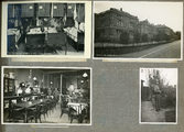 3-0118 Boven links: slapende soldaten in een barak. Boven rechts: kaart van de Coehoornkazerne, voorzijde gebouw A. ...