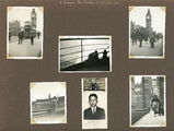 3-0124 Reis naar London, 8 tot 20 juni 1931. Boven links en rechts: Houses of Parliament met de toren van de Big Ben en ...