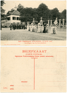 18 Het versierde Apeldoorn, 18 juni 1909. Leerlingen van de Kweekschool, 1909