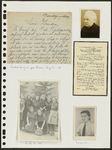 1-0024 Bladzijde 11, met foto's, brief van grootmoeder Bremer, en bidprentje, 1945