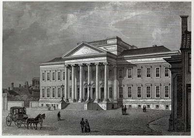 2195 Groningen : het Academiegebouw omstreeks 1860 : Reproductie, 1855-1865